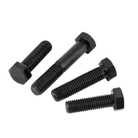 Boulons en acier inoxydable 304/316 de haute précision, anti-vibration, multi-grades 4.8/8.8/10.9/12.9 DIN933, finition oxyde noir