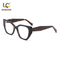 Gafas Ópticas de Alta Calidad Hechas a Mano con Armazón de Acetato Anti Luz Azul, Diseño Ojo de Gato para Sesiones de Fotos de Influencers