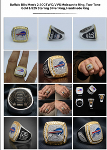 Anillo Cubano Doble de Plata 925 con Letra Personalizada, Moissanita VVS con Engaste de Garras, Joyería Fina Estilo Hip Hop, Lujo Personalizado - Product Image 6
