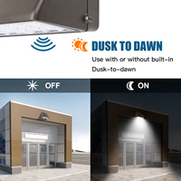 Pack mural LED à coupure complète 70W 135w 5000K avec cellule photoélectrique du crépuscule à l'aube 120-277Vac Pack mural LED pour éclairage extérieur