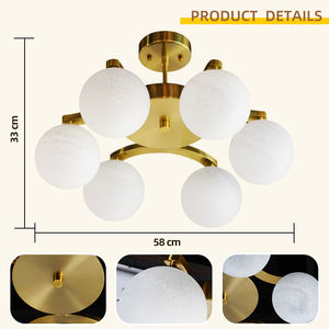 Nordic Luxury Modern Glass Pendant <b>Light</b> Black Cream Bean Design for Living Room Bedroom Hotel <b>Dining</b> Chandeliers Pendant <b>Lights</b> - Product Image 4