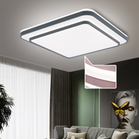 3CCT Plafonniers à gradation Lustre de plafond à LED de sable de cristal monté en surface pour chambre à coucher salon couloir