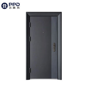 สูงแฟนซีสำเร็จรูปที่กำหนดเองหรูหราด้านหน้าทางเข้าประตูเหล็กการออกแบบป้องกันการโจรกรรมการรักษาความปลอดภัยประตูเหล็ก - Product Image 5