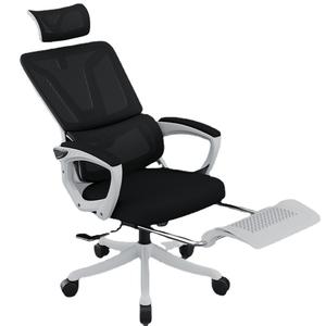 Silla ergonómica de oficina de malla, sillón de juego con espalda móvil ajustable, color negro personalizado - Product Image 1