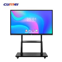 Tableau blanc interactif intelligent CUMEI 65/75/86/100/110 pouces 4K avec écran LCD multi-touch 20 points pour salles de réunion