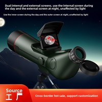 350x Zoom Digital Layar Ganda Internal/Eksternal Teleskop Astronomi Monokuler Perekaman Foto Video Definisi Tinggi Luar Ruangan