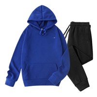 Survêtement en molleton de coton à capuche - Respirant, streetwear d'hiver, tenue de jogging, vêtements de sport pour hommes