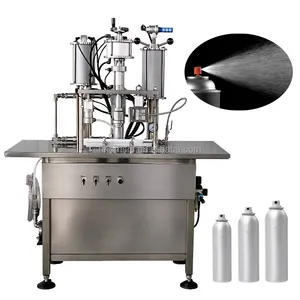 Top Quality Hair Colorate Filling Machine Professional Aerosol Can Production Line Pepper Spray Machine