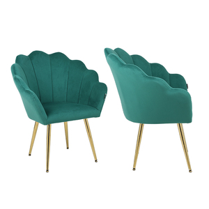 Sedia da Pranzo Moderna in Velluto <span class=keywords><strong>con</strong></span> Design Floreale e <span class=keywords><strong>Piedi</strong></span> Placcati <span class=keywords><strong>Oro</strong></span> per Uso Commerciale in Cantina e Villa - Product Image 3