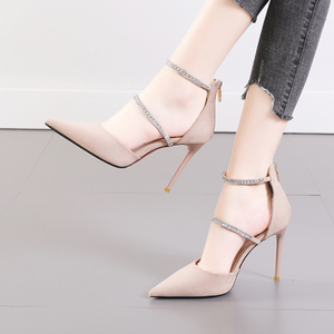 2025 Summer New Sexy Bride <b>Shoes</b> for Women All-Match Single Slip-On with Rhinestone Fashion Trend All-Word with Temperament - Product Image 4