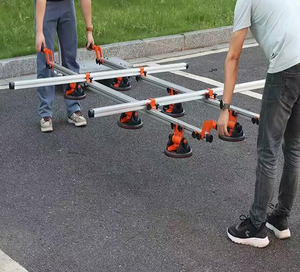 Outil de levage de carreaux et de marbre TILER, plateforme portable de grande taille, tige télescopique en aluminium de 160 à 320 cm + 6 ventouses à vide, SLAB TRANS HEAVY DUTY - Product Image 6