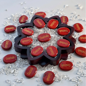 Set <span class=keywords><strong>de</strong></span> Regalo <span class=keywords><strong>de</strong></span> Piedras <span class=keywords><strong>de</strong></span> Palma Natural con Bandeja <span class=keywords><strong>de</strong></span> Loto - 7 Piedras <span class=keywords><strong>de</strong></span> Meditación <span class=keywords><strong>de</strong></span> Chakra para Abundancia, Alivio del Estrés y Decoración <span class=keywords><strong>de</strong></span> Escritorio, Completo - Product Image 5