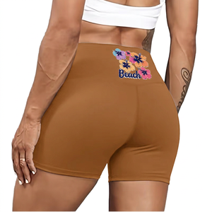 Shorts Deportivos de Cintura Alta Personalizados para Mujer, con Estampado de Logotipo de Estrella, Transpirables, de Spandex y Nailon, para Fitness, Gimnasio y Yoga - Product Image 4