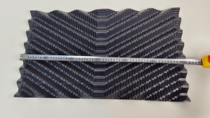 Relleno de PVC corrugado de onda cruzada de 300/610 mm de ancho, Relleno de PVC de onda oblicua de contracorriente para torres de enfriamiento - Product Image 3
