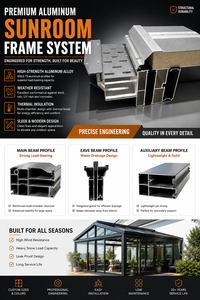 Abri de jardin fixe en alliage d'aluminium moderne, étanche, pour terrasse, penthouse, <span class=keywords><strong>solarium</strong></span>, avec fixation araignée, pour villa résidentielle - Product Image 5