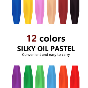 Pastelli a olio Non tossici a 12 colori sicuri per bambini pastelli idrosolubili lavabili per bambini per studenti della scuola primaria - Product Image 4