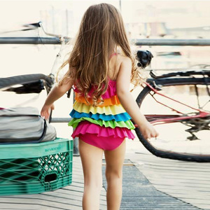 Traje <span class=keywords><strong>de</strong></span> <span class=keywords><strong>Baño</strong></span> <span class=keywords><strong>de</strong></span> Bikini Arcoíris <span class=keywords><strong>para</strong></span> Bebés Niñas con Fotos - Product Image 2