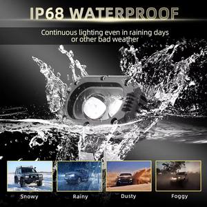 Barra de Luz LED de Trabajo de 4 Pulgadas, 20W, Luz Deportiva LED, Faros Delanteros <span class=keywords><strong>para</strong></span> Motocicleta, 6000K 3000K, Lámpara Antiniebla <span class=keywords><strong>para</strong></span> Auto, IP68, 12V, Luz Deportiva LED - Product Image 4