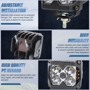 OVOVS-Foco de trabajo de 40W, luz Led impermeable, luz de trabajo estroboscópica lateral automática - Product Image 5