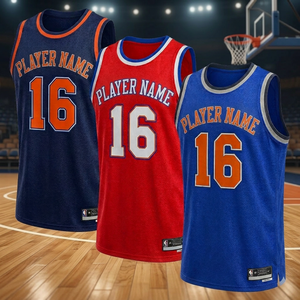 Nouveau Maillot de Basketball Personnalisable, Tenue Athlétique Respirante en Maille, T-shirt de Sport Léger avec Nom d'Équipe sur le Devant - Product Image 1
