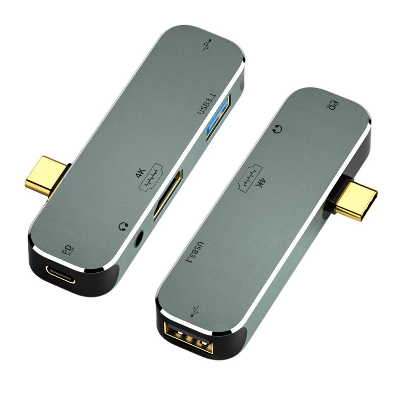 X5-USB3.0+USB2.0+TYPE-C2.0+3.5mm pour audio+HDMI femelle gris