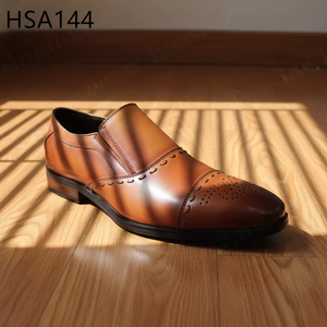 HY, Estilo Moderno, Combinación de Estilo y Practicidad, Zapatos de Vestir para <span class=keywords><strong>Hombre</strong></span> con Punta en Pico, Zapatos Ejecutivos de Moda Negros/Marrones para Cena de Gala HSA144 - Product Image 2
