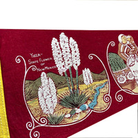 Drapeau triangulaire souple et pliable en feutre non tissé, imprimé numériquement, anti-plis, écologique, avec logo personnalisé, vente en gros