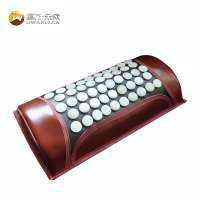 Coussin chauffant pour le cou en cuir rouge et jade blanc Jiwan Lejia, personnalisable en gros, pour salon professionnel