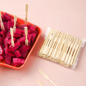 شوك صغيرة من الخيزران قابلة للتحلل سهلة الإدخال ، مختارات أسنان الكوكتيل القابل للتصرف ، مقهيات فواكه مريحة لحفلات الزفاف ، أدوات حلوى - Product Image 3