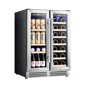 Commercial Beverage Cooler Wholesale Dual Zone Refrigerator for Beers Under the Counter Beverage Fridge Beer Fridge