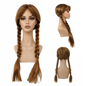 <span class=keywords><strong>Perruque</strong></span> de cosplay Wednesday Addams, longue, brune, tressée, style gothique, cheveux synthétiques, pour femmes, costume de fête d'Halloween - Product Image 3