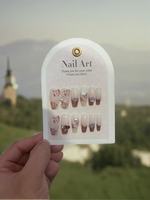 Lot de 12 faux ongles carrés pré-découpés de 3 cm en ABS de haute qualité, style français, à coller, avec colle, pratiques
