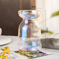 Aurora Fantasy Gradient Simple Petit Vase Arrangement De Fleurs En Verre Fabricant De Fleurs Plante Hydroponique Vase En Verre De Table Vase En Verre