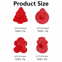 Moule à biscuits sur le thème de Noël, ensemble de découpoirs à biscuits en plastique 3D avec ressort pour enfants, outils de pâtisserie DIY
