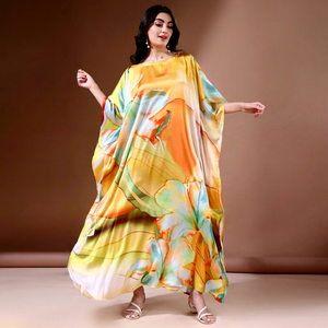 Hot Sale Designer Turkish Style <b>Kaftan</b> Kurta Women Polyester Handmade Batwing Sleeves Regular Fit Flared Hem Short Party - Product Image 1