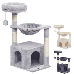 All'ingrosso casa sull'albero di gatto con graffi, mobili per gatti al coperto, gattini torre del gatto con peluche Scratcher post