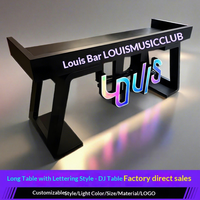 Bar LED DJ Booth Portable Mixer KTV Private Room Ambiance Stainless Steel Customizable Modern Design Internet-Famous