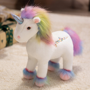 Licorne <span class=keywords><strong>arc</strong></span>-<span class=keywords><strong>en</strong></span>-<span class=keywords><strong>ciel</strong></span> personnalisée 32 cm Super douce <span class=keywords><strong>en</strong></span> peluche Jouet <span class=keywords><strong>en</strong></span> peluche anti-stress Jouet <span class=keywords><strong>en</strong></span> peluche debout - Product Image 3