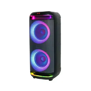 TWS Portable Party Speaker 40W Wireless Karaoke Dual Subwoofer Stereo Stand