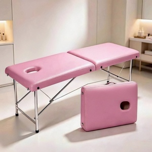 Lit de massage renforcé à double poutre, lit de beauté spécifique aux salons de beauté, lit de massage portable perforé pour la maison - Product Image 1