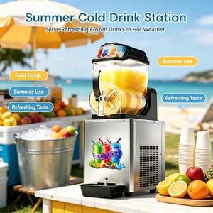 <span class=keywords><strong>Macchina</strong></span> <span class=keywords><strong>per</strong></span> Slush in Acciaio Inox, Capacità 12L*2/36L, Ecologica, Commerciale, con Sbrinamento Automatico, <span class=keywords><strong>per</strong></span> Hot Dog e Snack - Product Image 1