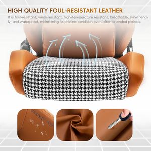 Siège de jeu de course <span class=keywords><strong>gamer</strong></span> kawaii en cuir mousse moulé, taille plus grande, siège de jeu de luxe avec massage, <span class=keywords><strong>coussin</strong></span> épais - Product Image 6