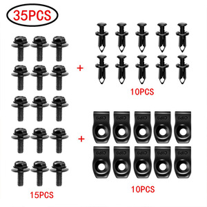 Kit de 35 vis autotaraudeuses à clipser pour carrosserie, pare-chocs, capot moteur et réparation de garnitures - Product Image 1
