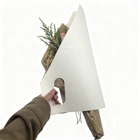 Logotipo personalizado portátil ramo flor portador regalo embalaje flores secas bolsas de papel personalizado impresión Offset cartón