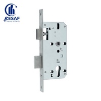 Serrure à mortaise pour porte en bois, style moderne, antirouille, avec loquet réversible en acier inoxydable, cylindre large 7250, grade 1 ANSI