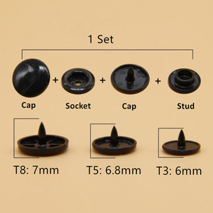 Bouton pression en plastique personnalisé écologique en gros T3 T5 T8 bouton pression en plastique - Product Image 2