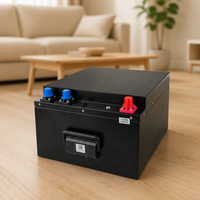 Batterie LiFePO4 au phosphate de fer et de lithium intelligente 24V 324Ah, haute capacité, empilable, à décharge profonde, avec BMS et application Bluetooth