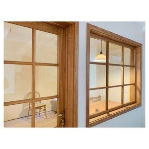 Orient vendita calda isolamento termico Airproof ad arco superiore rotondo mezzo Design decorazione <span class=keywords><strong>finestra</strong></span> <span class=keywords><strong>in</strong></span> <span class=keywords><strong>legno</strong></span> massello naturale - Product Image 6