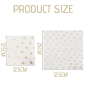 مناديل ورقية بيضاء ناعمة للاستخدام مرة واحدة من أنيو بتصميم نحلة ذهبية لطيفة، 40 قطعة، مناديل عشاء للاستخدام المنزلي وحفلات أعياد الميلاد - Product Image 6