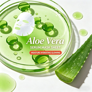 แผ่นมาส์กหน้า DR DAVEY Glowing Serum Sheet Mask สูตรอโลเวร่า สำหรับใช้ในชีวิตประจำวัน (Private Label) - Product Image 4